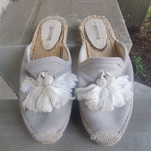 Soludos suede tassel mule